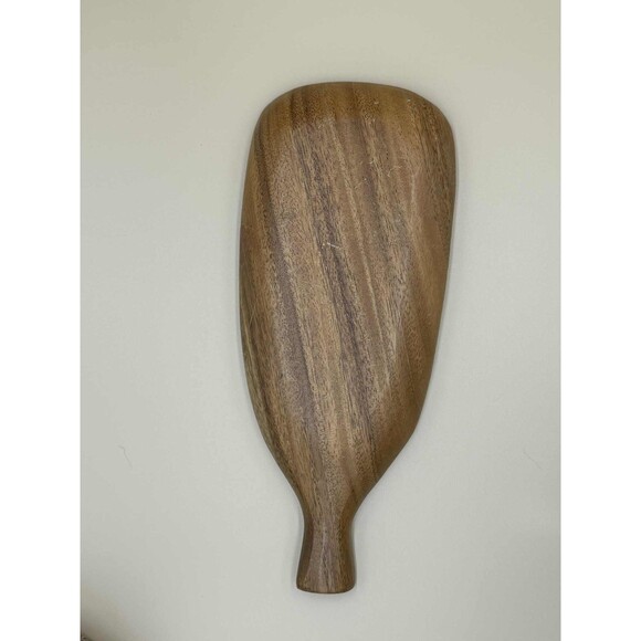 Vintage Hand Carved Monkey Pod Divided Dish 13" Bottle Shape Mid Century Tiki - Picture 4 of 9